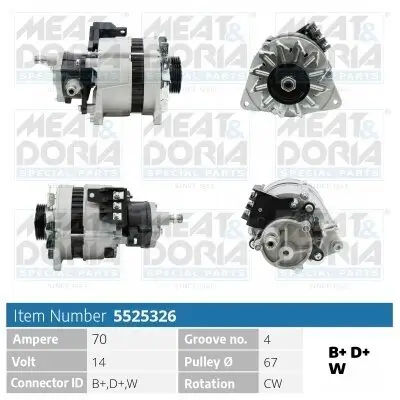 Generator 14 V MEAT & DORIA 5525326