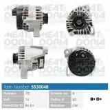 Generator 14 V MEAT & DORIA 5530048