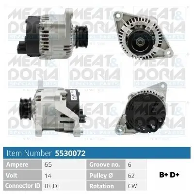 Generator 14 V MEAT & DORIA 5530072