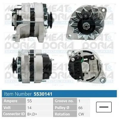 Generator 14 V MEAT & DORIA 5530141