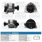 Generator 14 V MEAT & DORIA 5530233