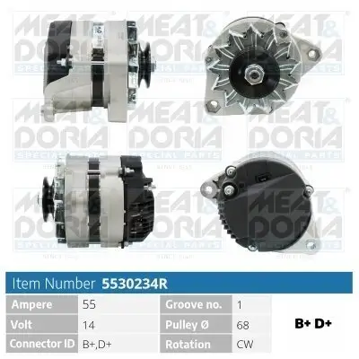 Generator 14 V MEAT & DORIA 5530234R