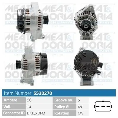 Generator 14 V MEAT & DORIA 5530270