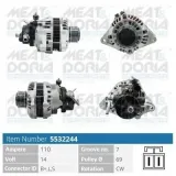 Generator 14 V MEAT & DORIA 5532244