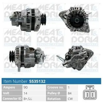 Generator 14 V MEAT & DORIA 5535132