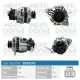 Generator 14 V MEAT & DORIA 5535210