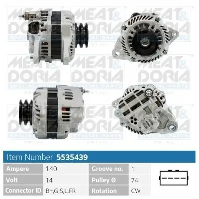 Generator 14 V MEAT & DORIA 5535439 Bild Generator 14 V MEAT & DORIA 5535439