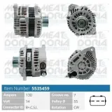 Generator 14 V MEAT & DORIA 5535459