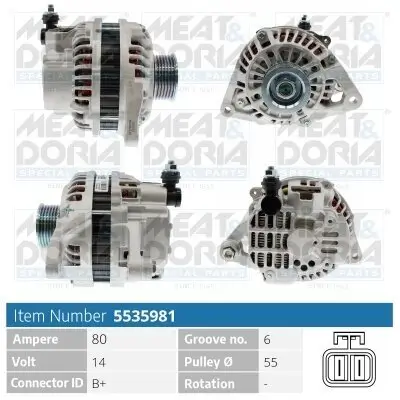 Generator 14 V MEAT & DORIA 5535981