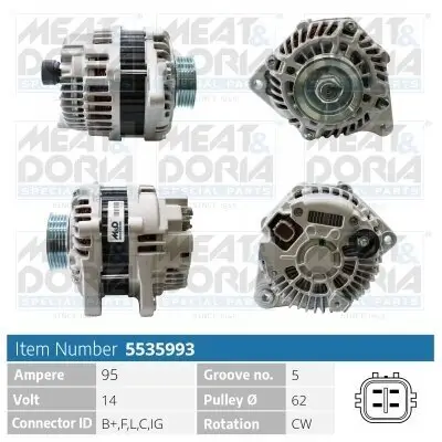 Generator 14 V MEAT & DORIA 5535993
