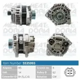 Generator 14 V MEAT & DORIA 5535993