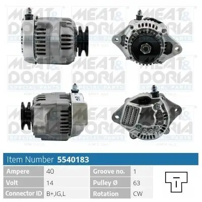 Generator 14 V MEAT & DORIA 5540183