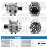 Generator 14 V MEAT & DORIA 5540231