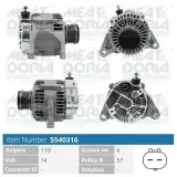 Generator 14 V MEAT & DORIA 5540316