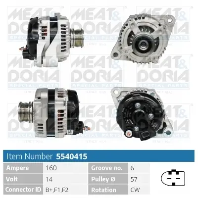 Generator 14 V MEAT & DORIA 5540415 Bild Generator 14 V MEAT & DORIA 5540415