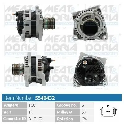 Generator 14 V MEAT & DORIA 5540432 Bild Generator 14 V MEAT & DORIA 5540432