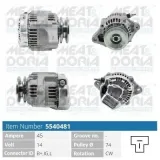 Generator 14 V MEAT & DORIA 5540481