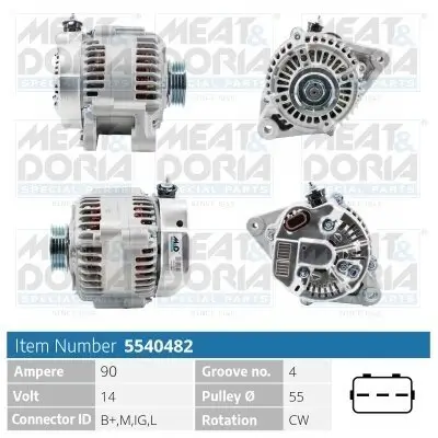 Generator 14 V MEAT & DORIA 5540482