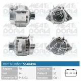 Generator 14 V MEAT & DORIA 5540494