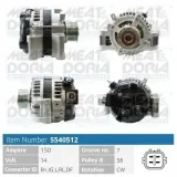 Generator 14 V MEAT & DORIA 5540512