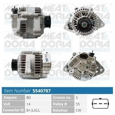 Generator 14 V MEAT & DORIA 5540787