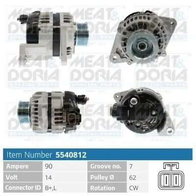 Generator 14 V MEAT & DORIA 5540812