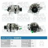 Generator 14 V MEAT & DORIA 5540818