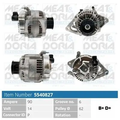 Generator 14 V MEAT & DORIA 5540827