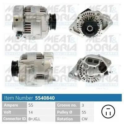 Generator 14 V MEAT & DORIA 5540840