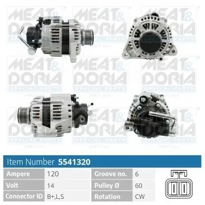 Generator 14 V MEAT & DORIA 5541320 Bild Generator 14 V MEAT & DORIA 5541320