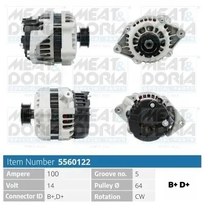 Generator 14 V MEAT & DORIA 5560122