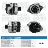 Generator 14 V MEAT & DORIA 5560451