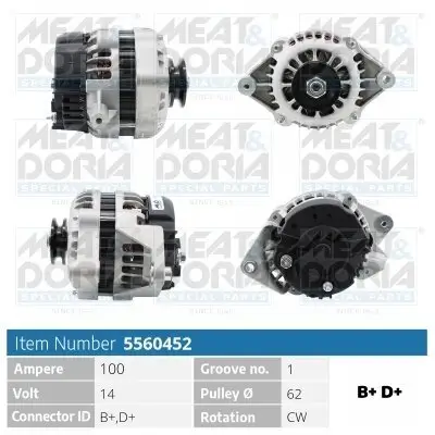 Generator 14 V MEAT & DORIA 5560452