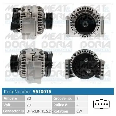 Generator 28 V MEAT & DORIA 5610016