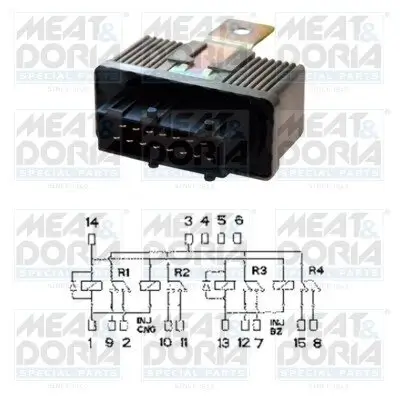 Relais, Kraftstoffpumpe 12 V MEAT & DORIA 73240100 Bild Relais, Kraftstoffpumpe 12 V MEAT & DORIA 73240100