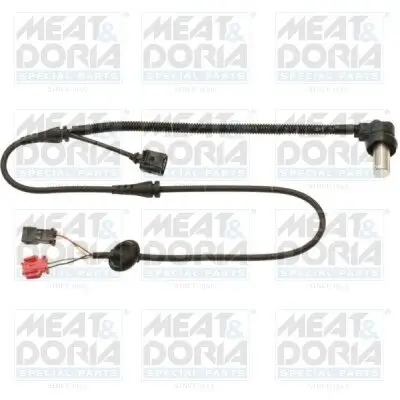 Sensor, Raddrehzahl Vorderachse rechts Vorderachse links MEAT & DORIA 90055