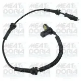 Sensor, Raddrehzahl Vorderachse rechts Vorderachse links MEAT & DORIA 901084