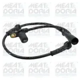 Sensor, Raddrehzahl Vorderachse rechts Vorderachse links MEAT & DORIA 901086