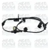 Sensor, Raddrehzahl Hinterachse links Vorderachse links MEAT & DORIA 901204