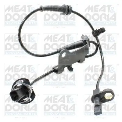 Sensor, Raddrehzahl Vorderachse links MEAT & DORIA 901287