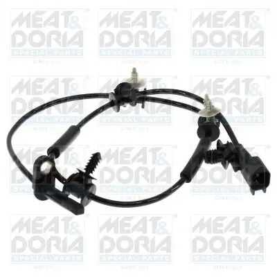 Sensor, Raddrehzahl Vorderachse rechts Vorderachse links MEAT & DORIA 901384
