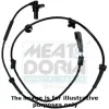 Sensor, Raddrehzahl Vorderachse rechts Vorderachse links MEAT & DORIA 90219E