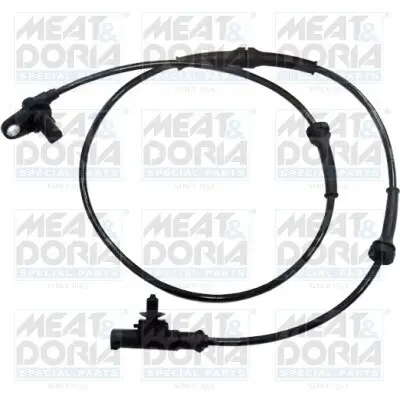 Sensor, Raddrehzahl Vorderachse rechts Vorderachse links MEAT & DORIA 90238