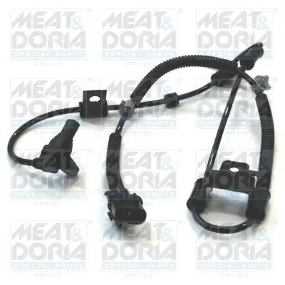 Sensor, Raddrehzahl Vorderachse links MEAT & DORIA 90370