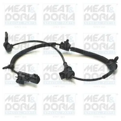 Sensor, Raddrehzahl Vorderachse rechts Vorderachse links MEAT & DORIA 90388