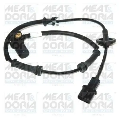 Sensor, Raddrehzahl Vorderachse links MEAT & DORIA 90412