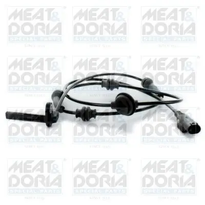 Sensor, Raddrehzahl Vorderachse rechts Vorderachse links MEAT & DORIA 90614