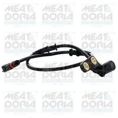 Sensor, Raddrehzahl Vorderachse links MEAT & DORIA 90673