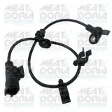 Sensor, Raddrehzahl Hinterachse rechts Hinterachse links MEAT & DORIA 90719