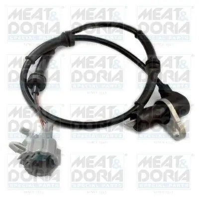 Sensor, Raddrehzahl Vorderachse rechts MEAT & DORIA 90782